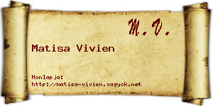 Matisa Vivien névjegykártya